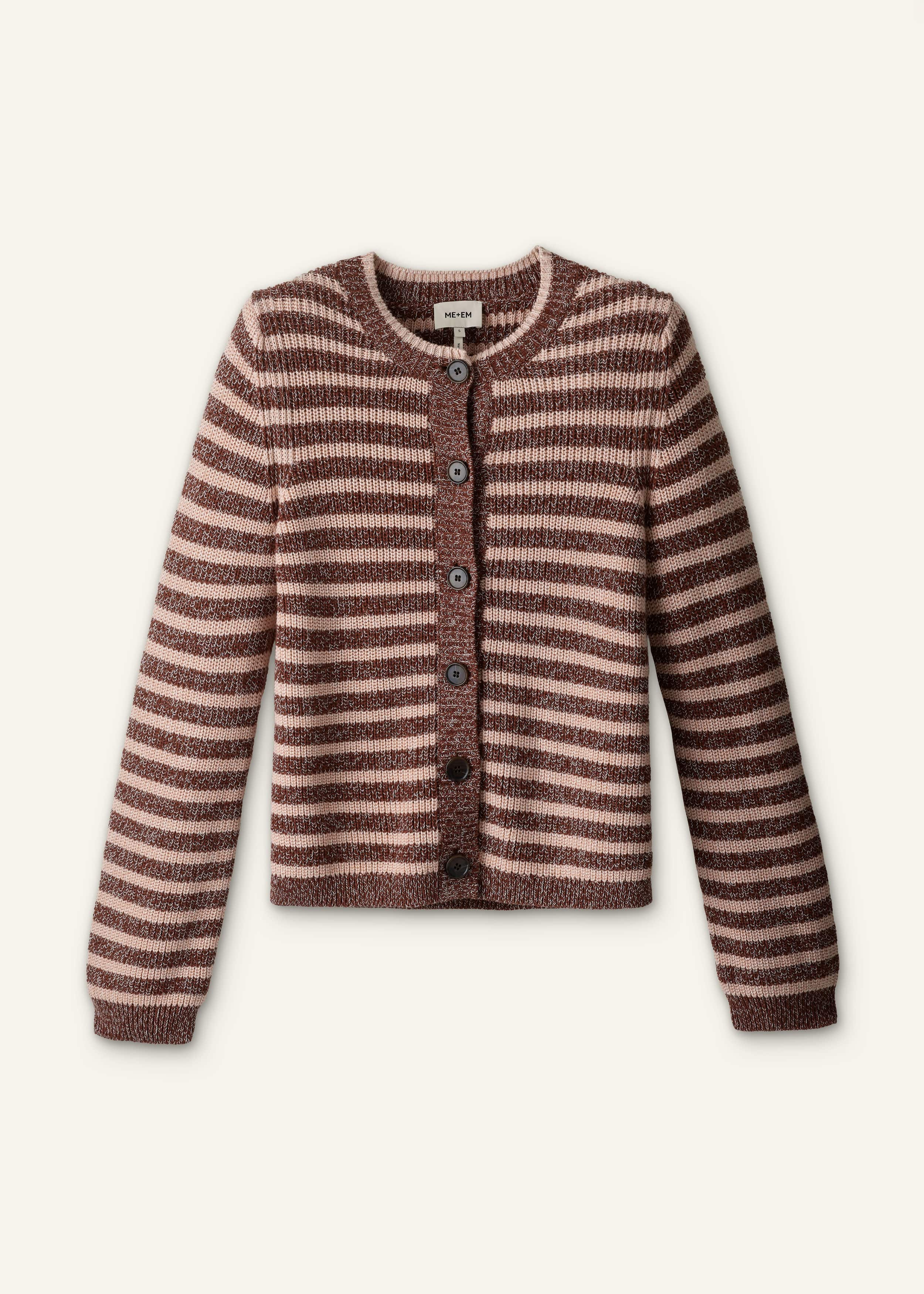 Cinnamon Brown Straight Cardigan meandem