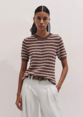 Cinnamon Brown Straight Knit Tee meandem