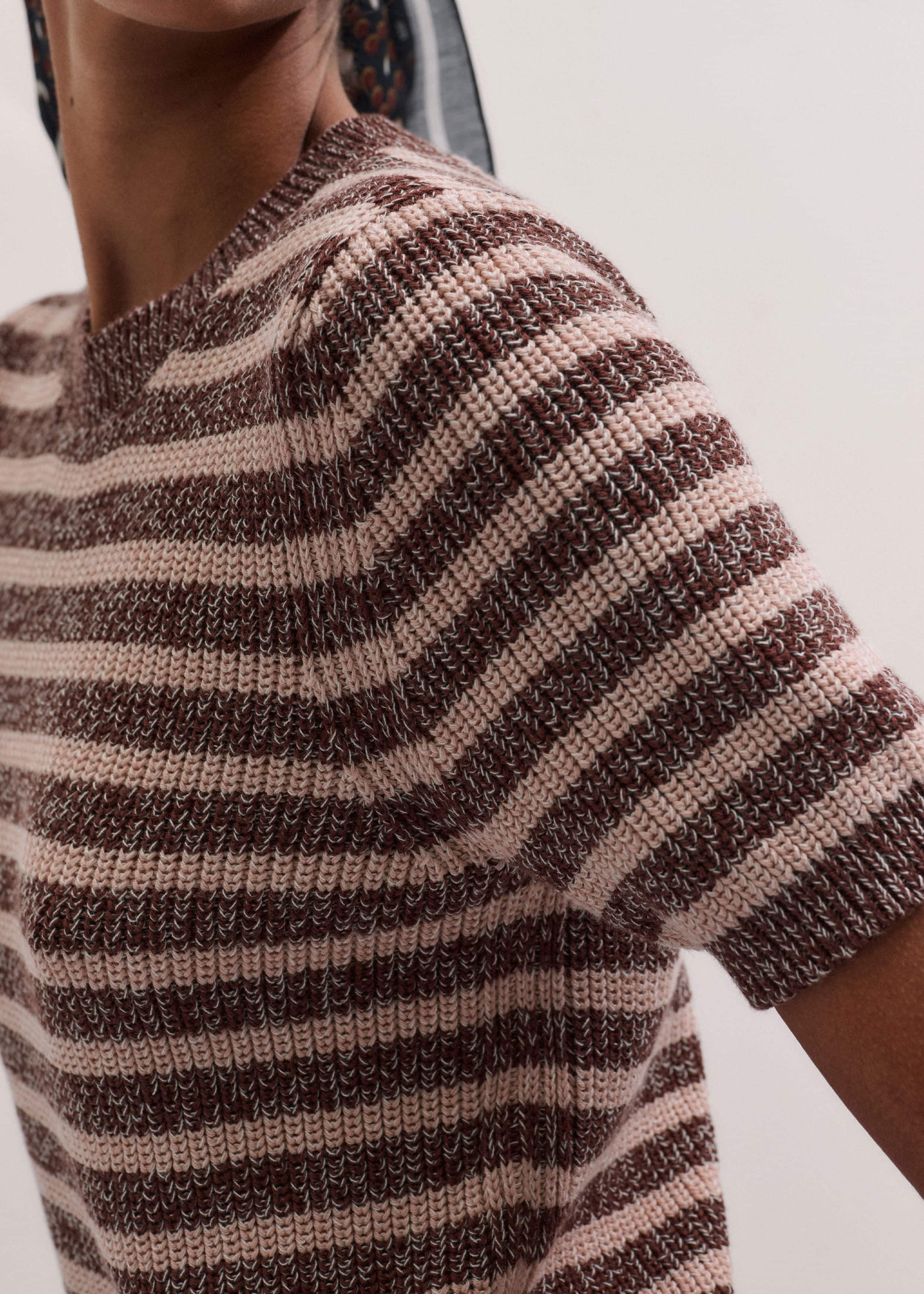 Cinnamon Brown Straight Knit Tee meandem