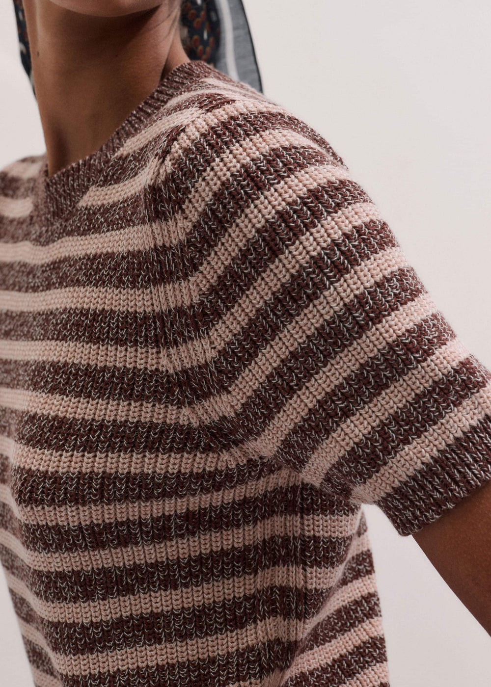 Cinnamon Brown Straight Knit Tee meandem