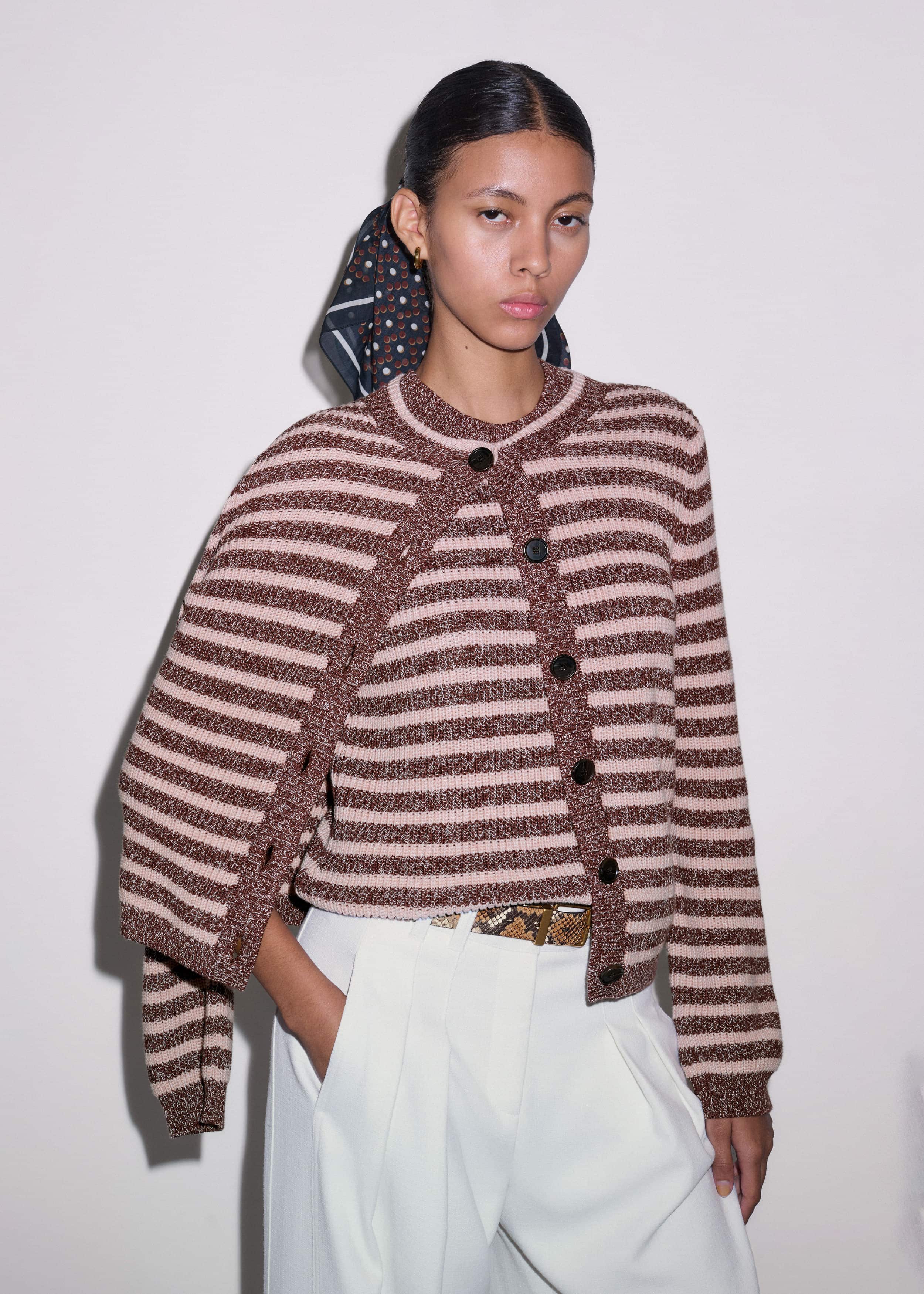 Cinnamon Brown Straight Knit Tee meandem