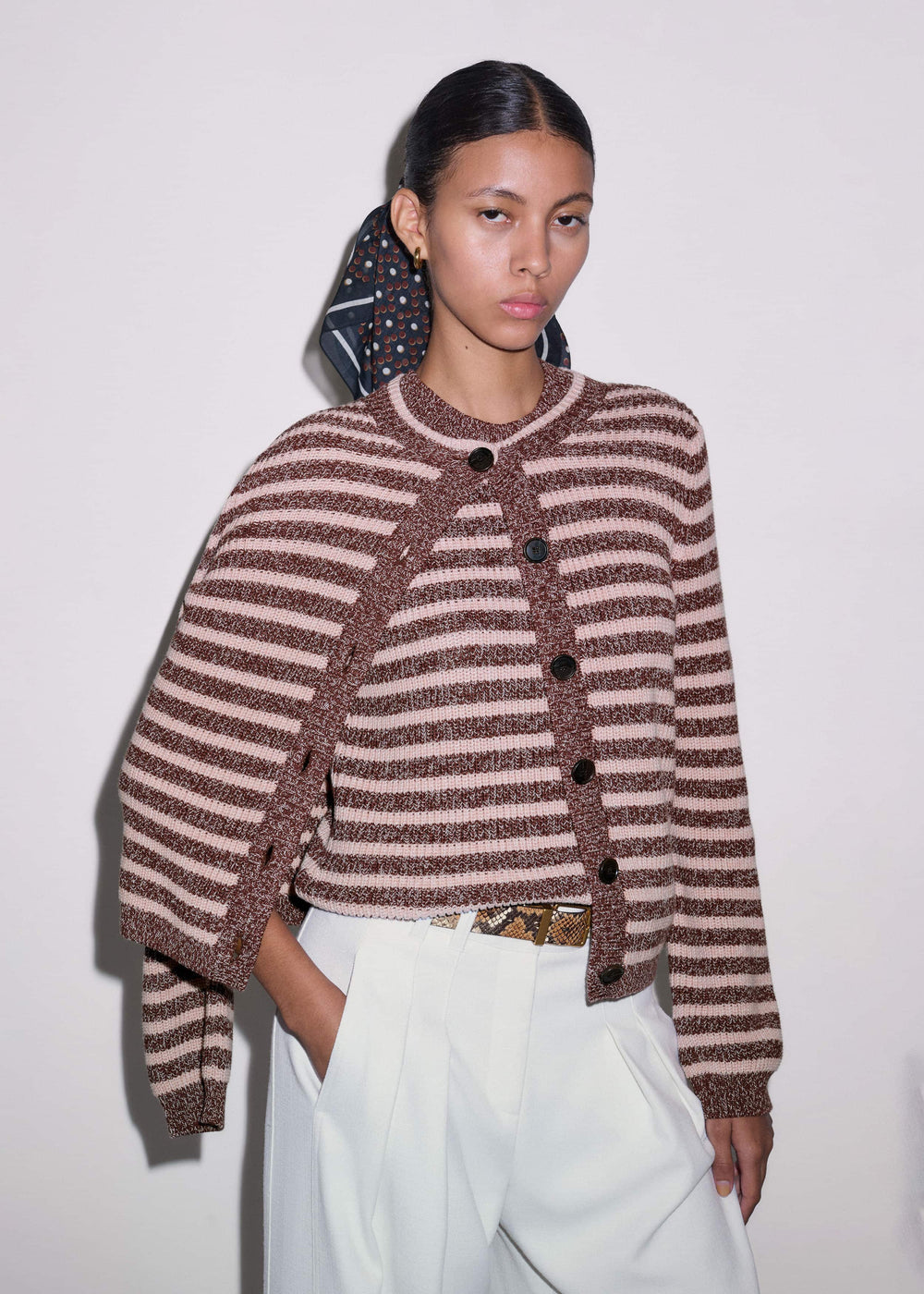 Cinnamon Brown Straight Knit Tee meandem