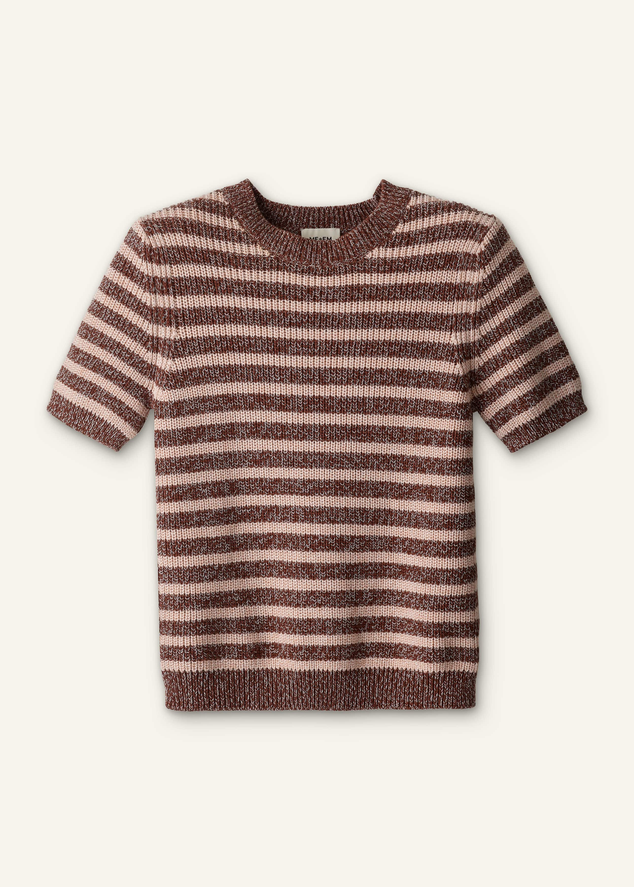 Cinnamon Brown Straight Knit Tee meandem
