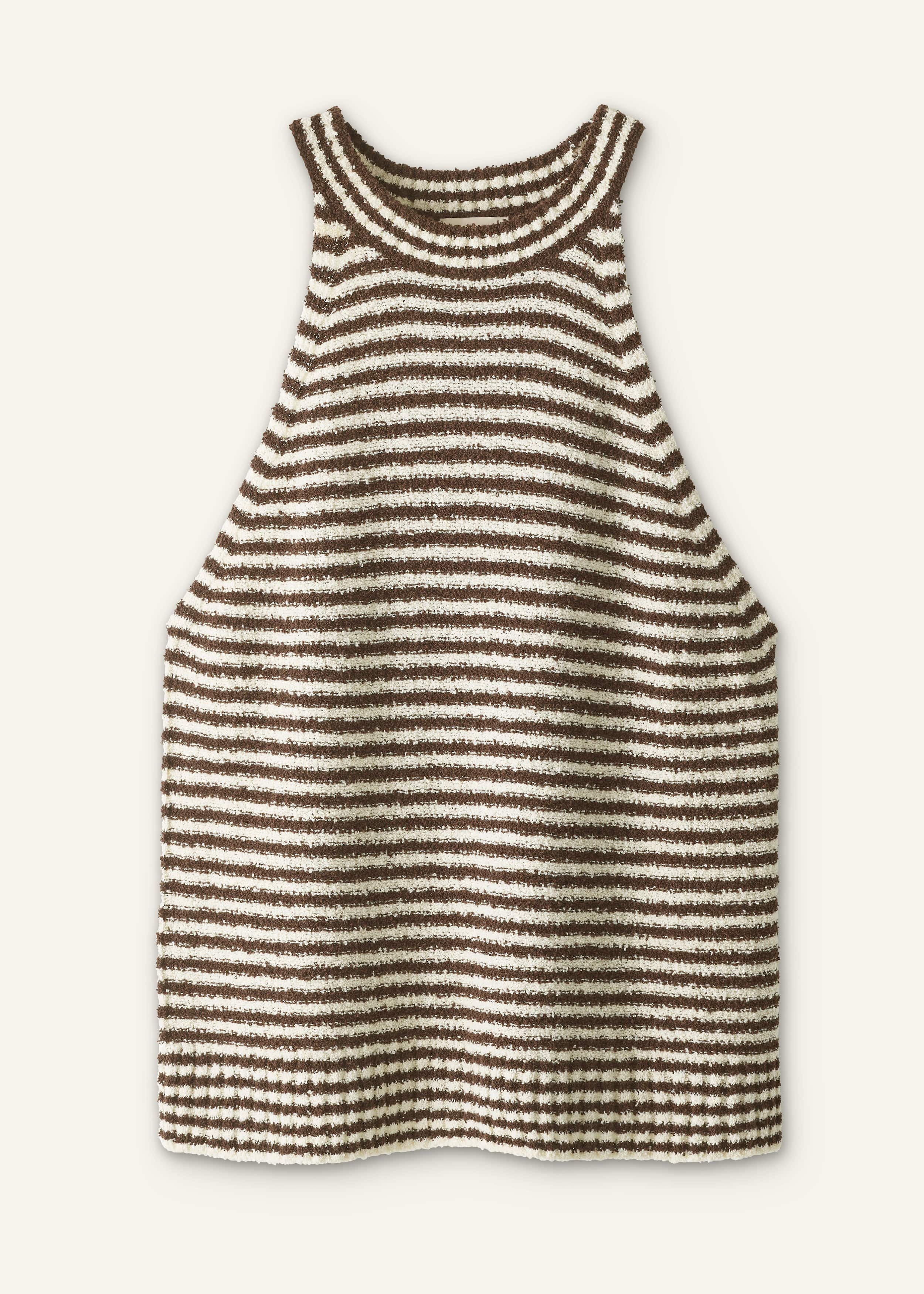 Brown Stripe Halterneck Tank meandem
