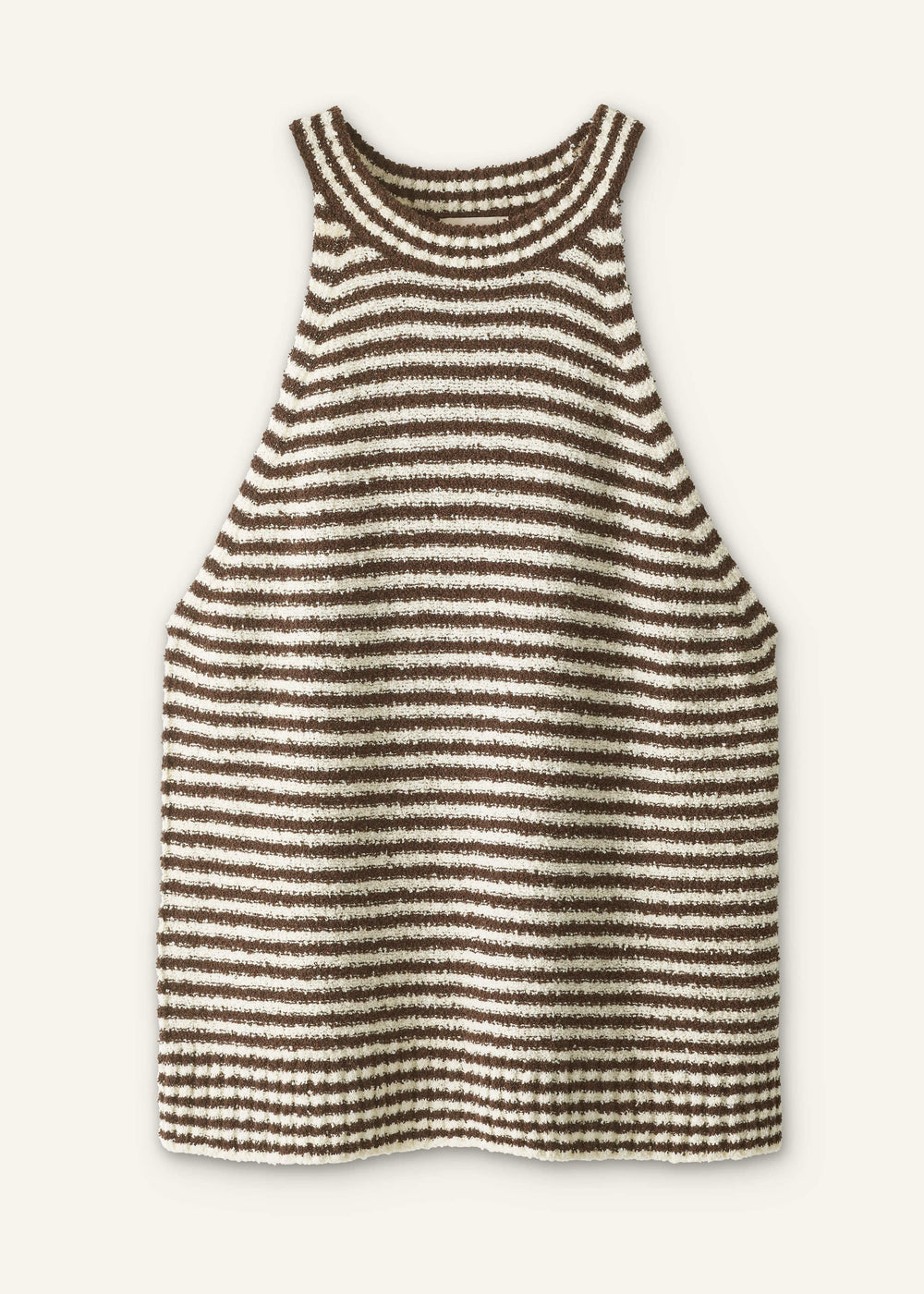 Brown Stripe Halterneck Tank meandem