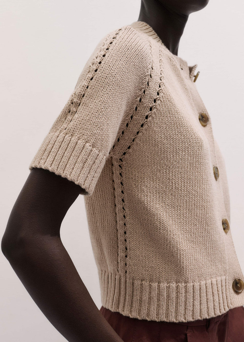 Stone Short Sleeve Cardigan meandem
