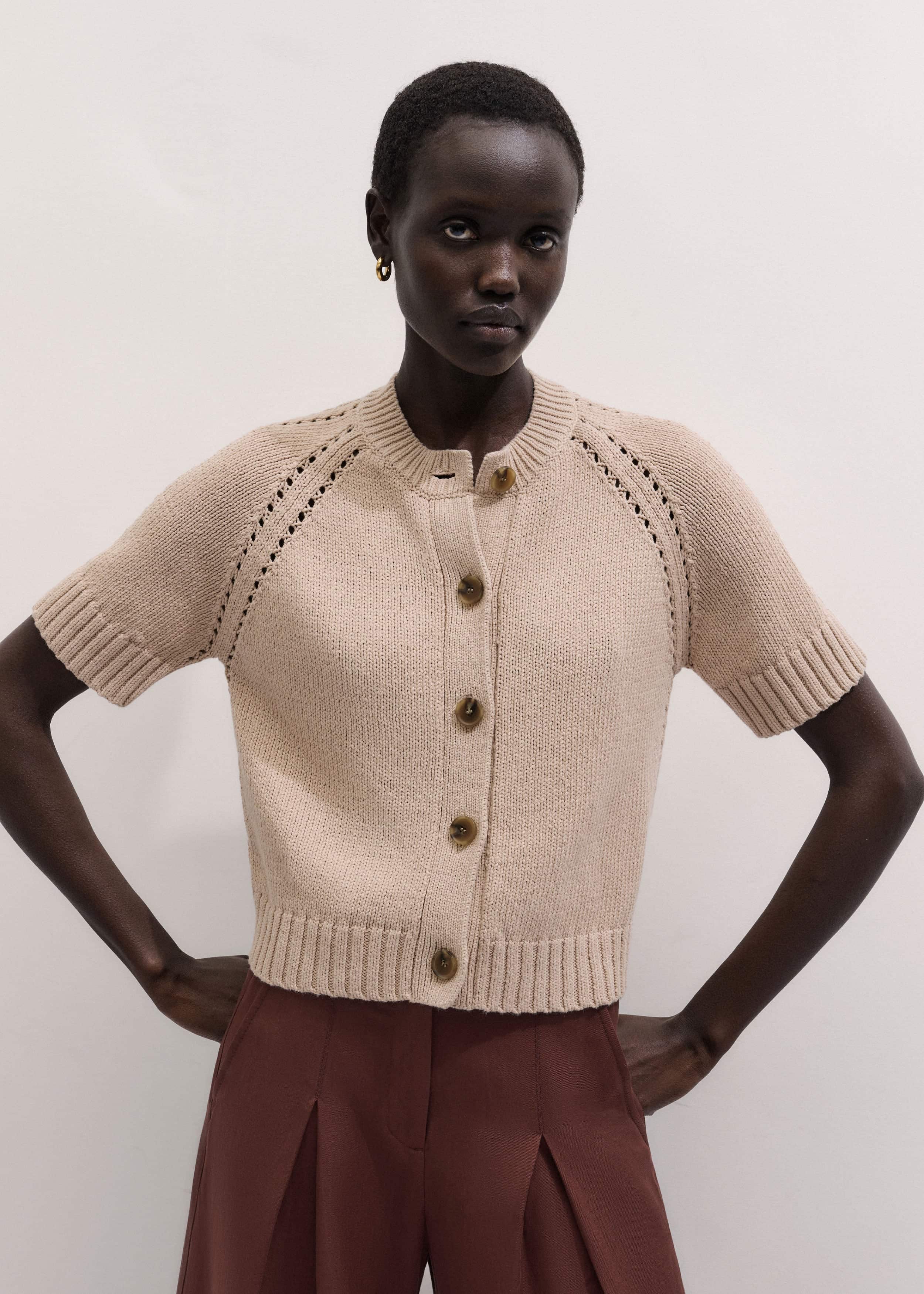 Stone Short Sleeve Cardigan meandem