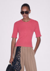 Pink Lofty Cable Slim Tee meandem