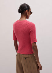 Pink Lofty Cable Slim Tee meandem