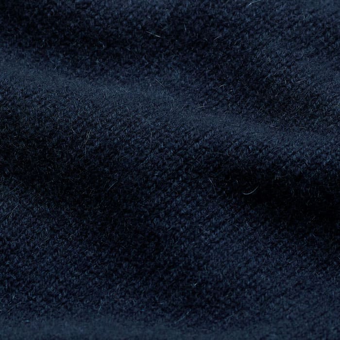 Navy Cashmere Crew Neck Crop Sweater meandem