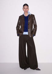 Blue Cashmere Relaxed Crop Sweater meandem