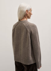 Brown Exposed Seam Raglan Sweater + Snood meandem
