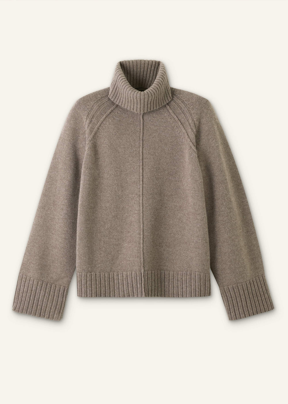 Brown Exposed Seam Raglan Sweater + Snood meandem