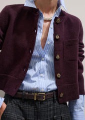 Red Button-Through Straight Cardigan meandem