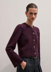 Red Button-Through Straight Cardigan meandem
