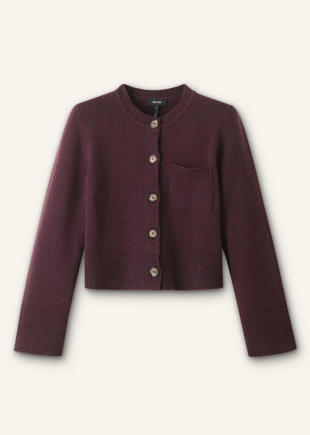 Red Button-Through Straight Cardigan meandem