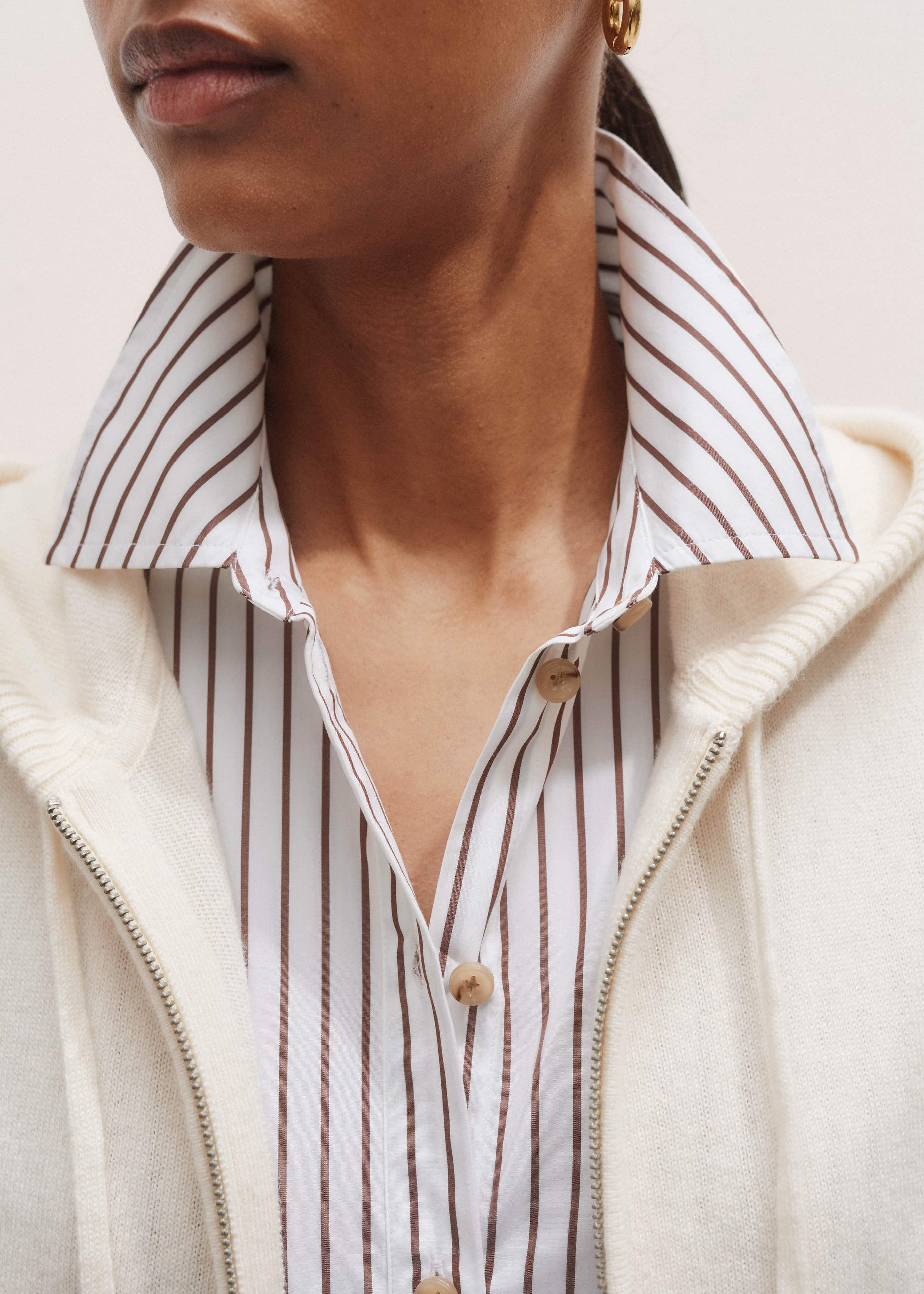 Cream Icon Cashmere Sleeveless Blazer Hoody meandem