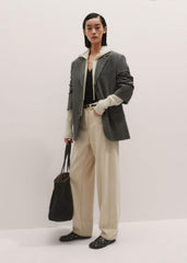 Cream Cashmere Relaxed Fit Box Zip Hoody meandem