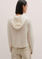 Cream Cashmere Relaxed Fit Box Zip Hoody meandem