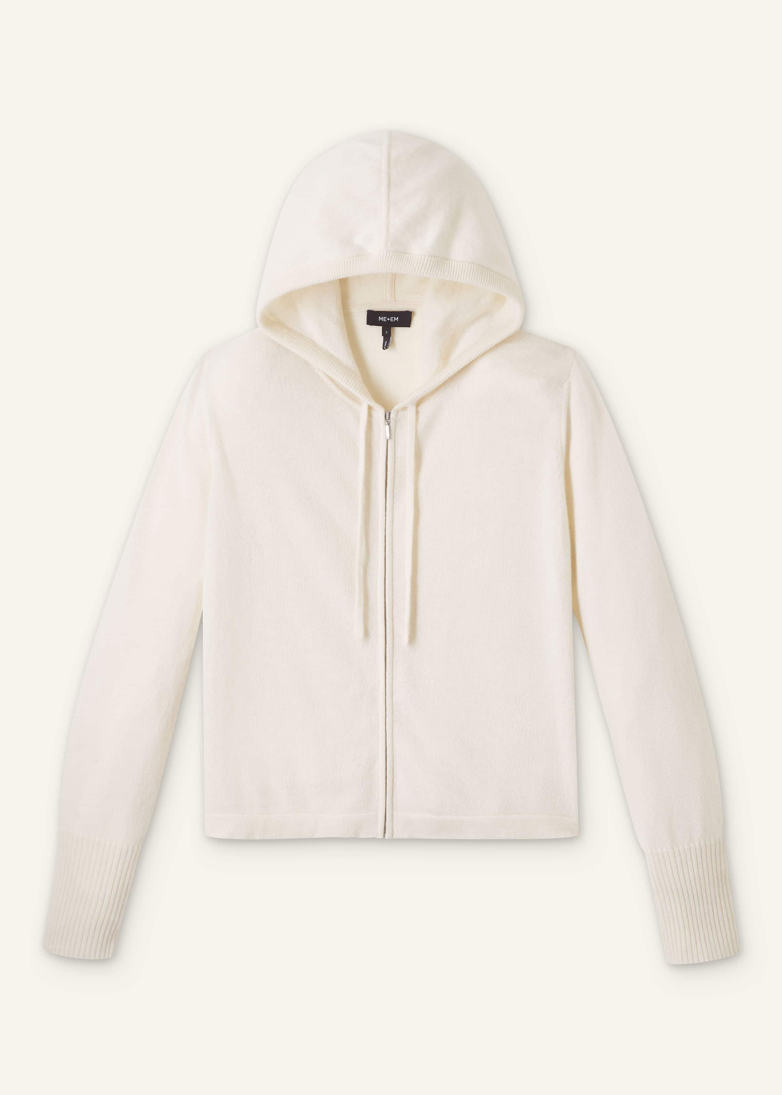 Cream Cashmere Relaxed Fit Box Zip Hoody meandem