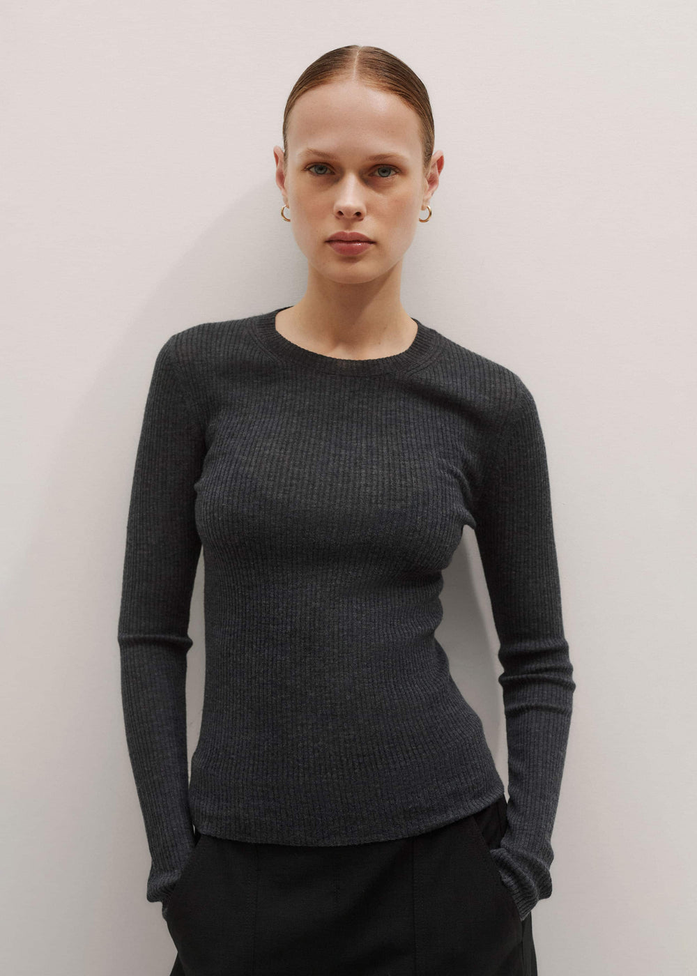 Gray Barely There Sweater meandem