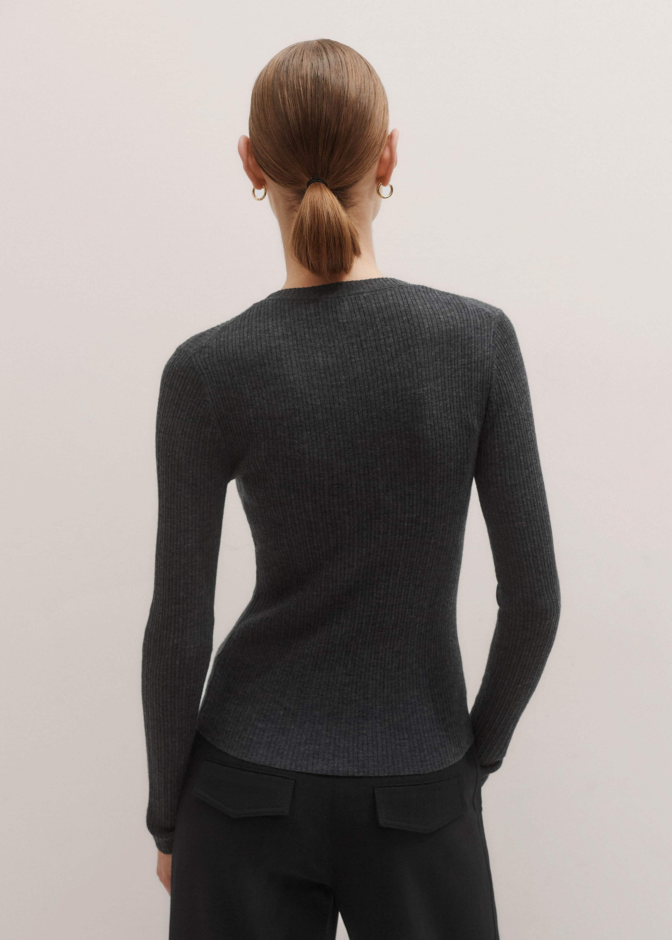 Gray Barely There Sweater meandem