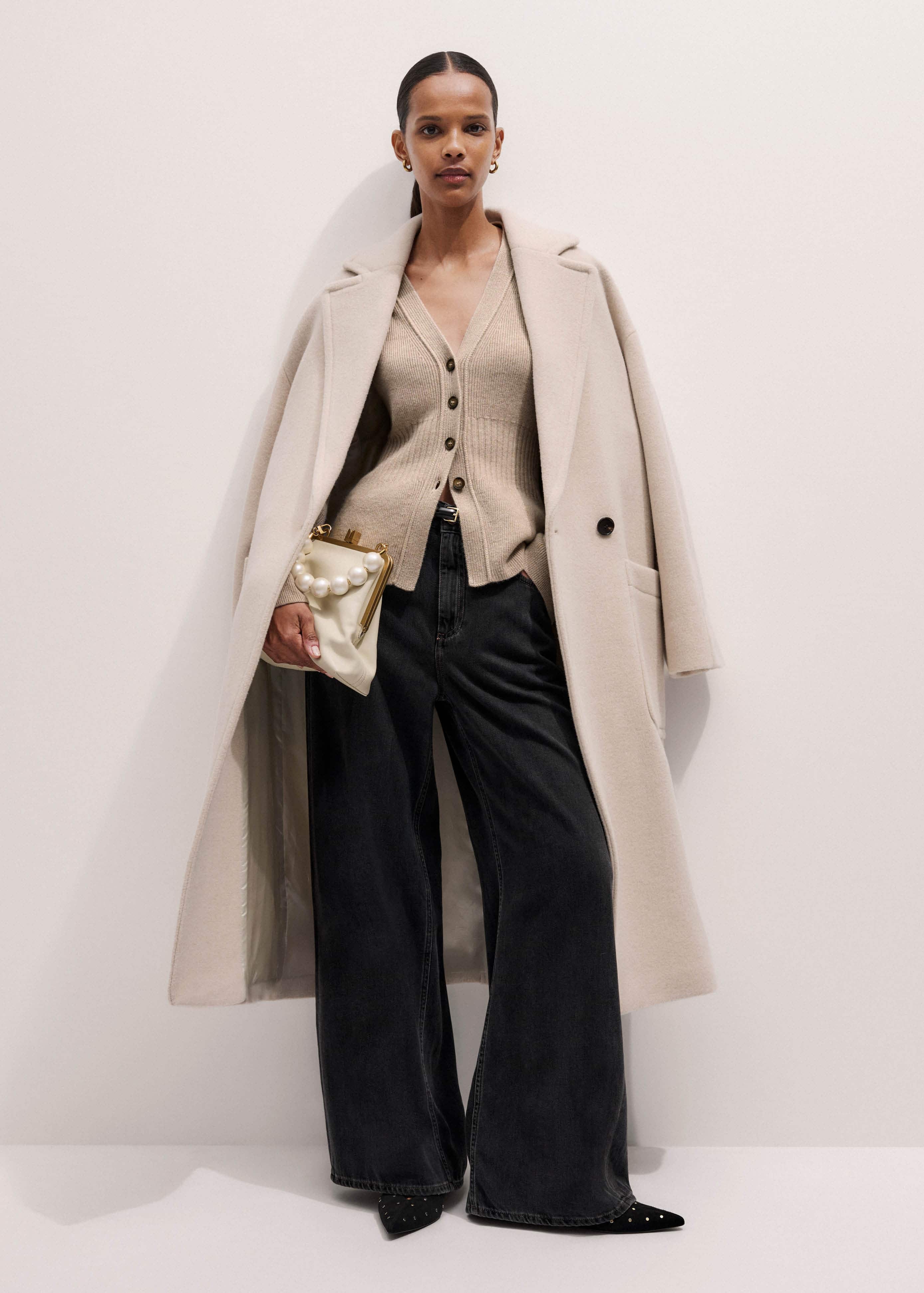 Brown Merino Cashmere Contour Cardigan meandem