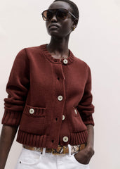Cinnamon Straight Crop Cardigan meandem