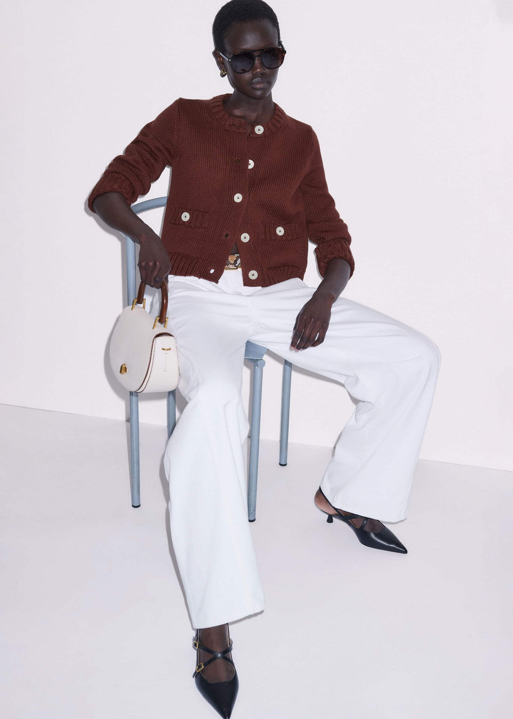 Cinnamon Straight Crop Cardigan meandem