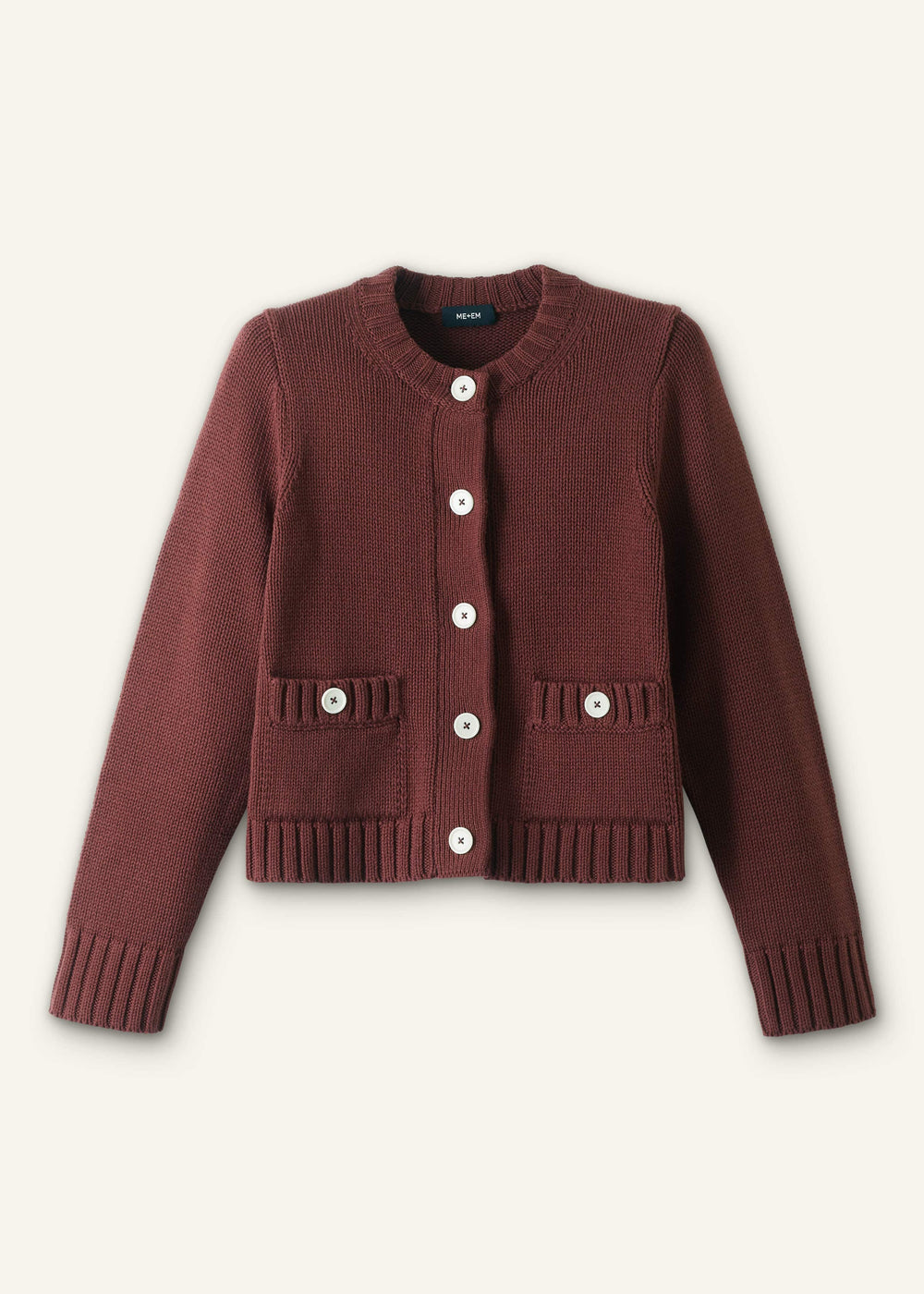 Cinnamon Straight Crop Cardigan meandem