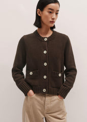 Brown Crop Cardigan meandem