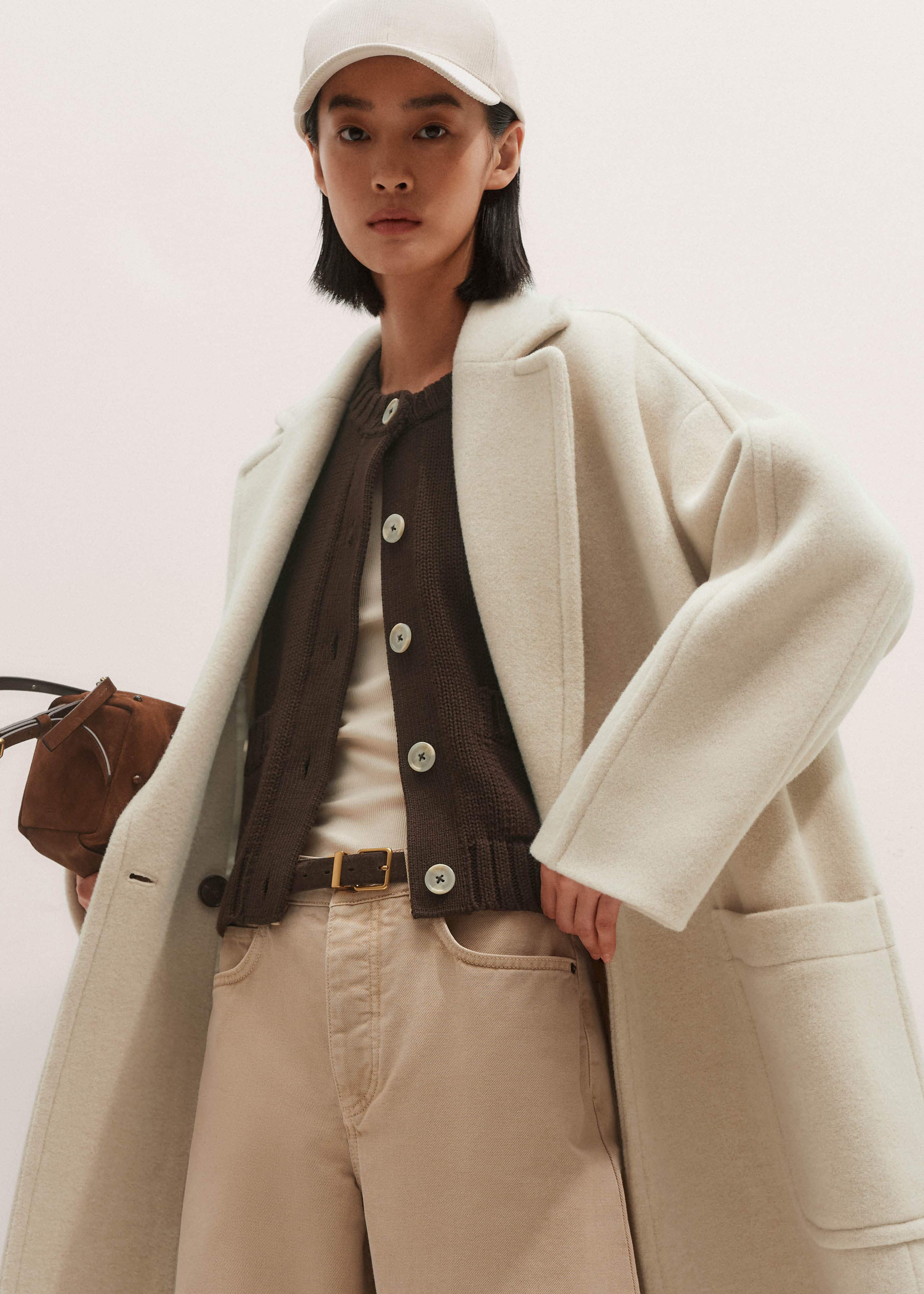 Brown Crop Cardigan meandem