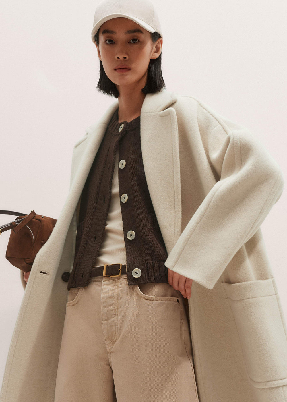 Brown Crop Cardigan meandem