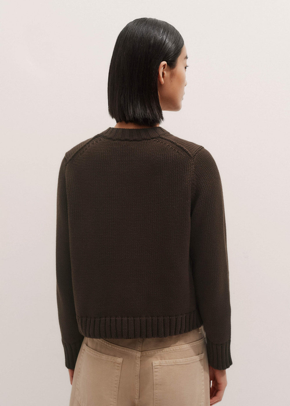 Brown Crop Cardigan meandem