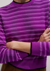 Textured Stripe Straight Sweater meandem