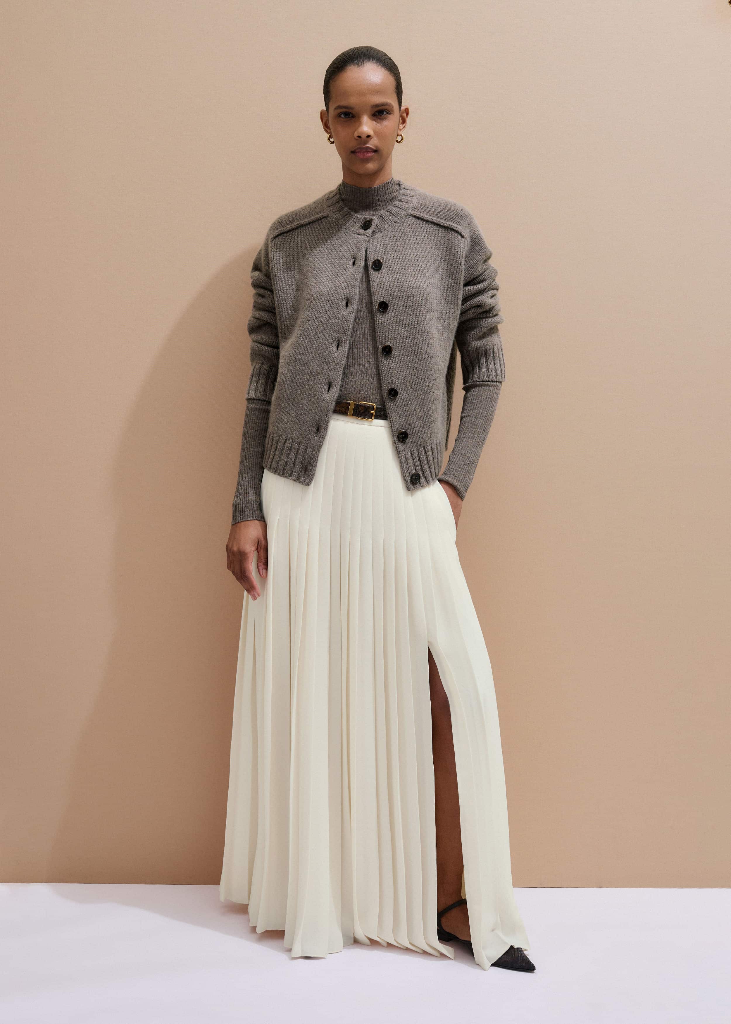 Brown Barely There Slim Layering Sweater meandem