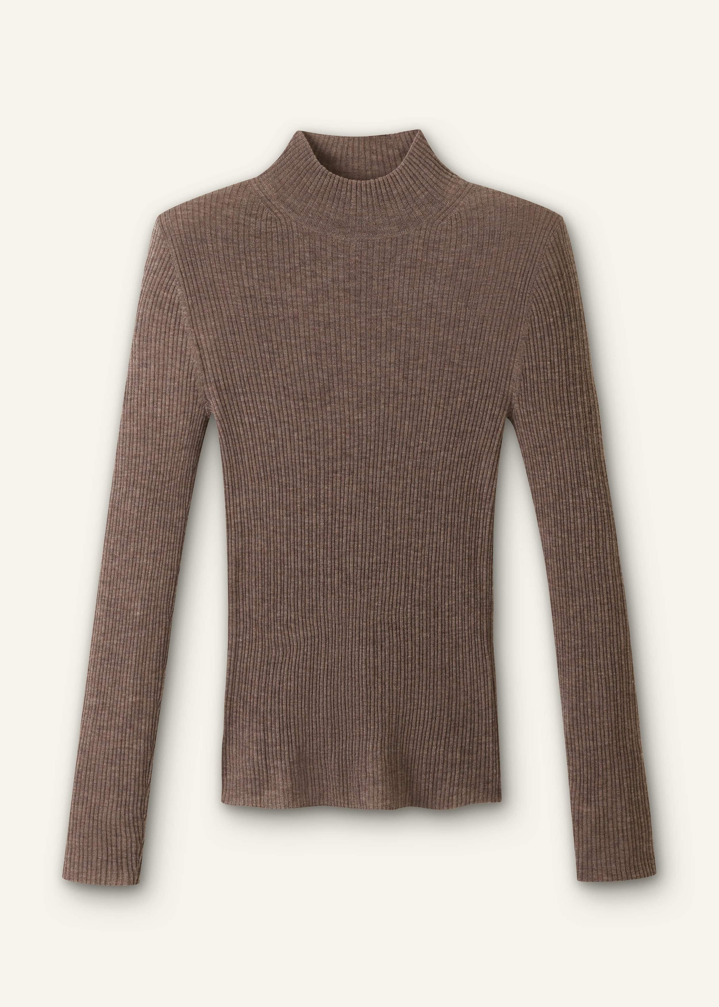 Brown Barely There Slim Layering Sweater meandem