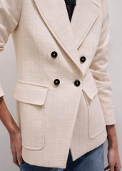 Ivory Slim Feminine Sleeve Blazer meandem