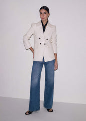 Ivory Slim Feminine Sleeve Blazer meandem