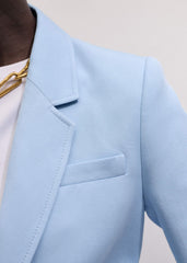 Sky Blue Sharp Shoulder Blazer meandem