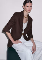 Brown Summer Oversized Blazer meandem
