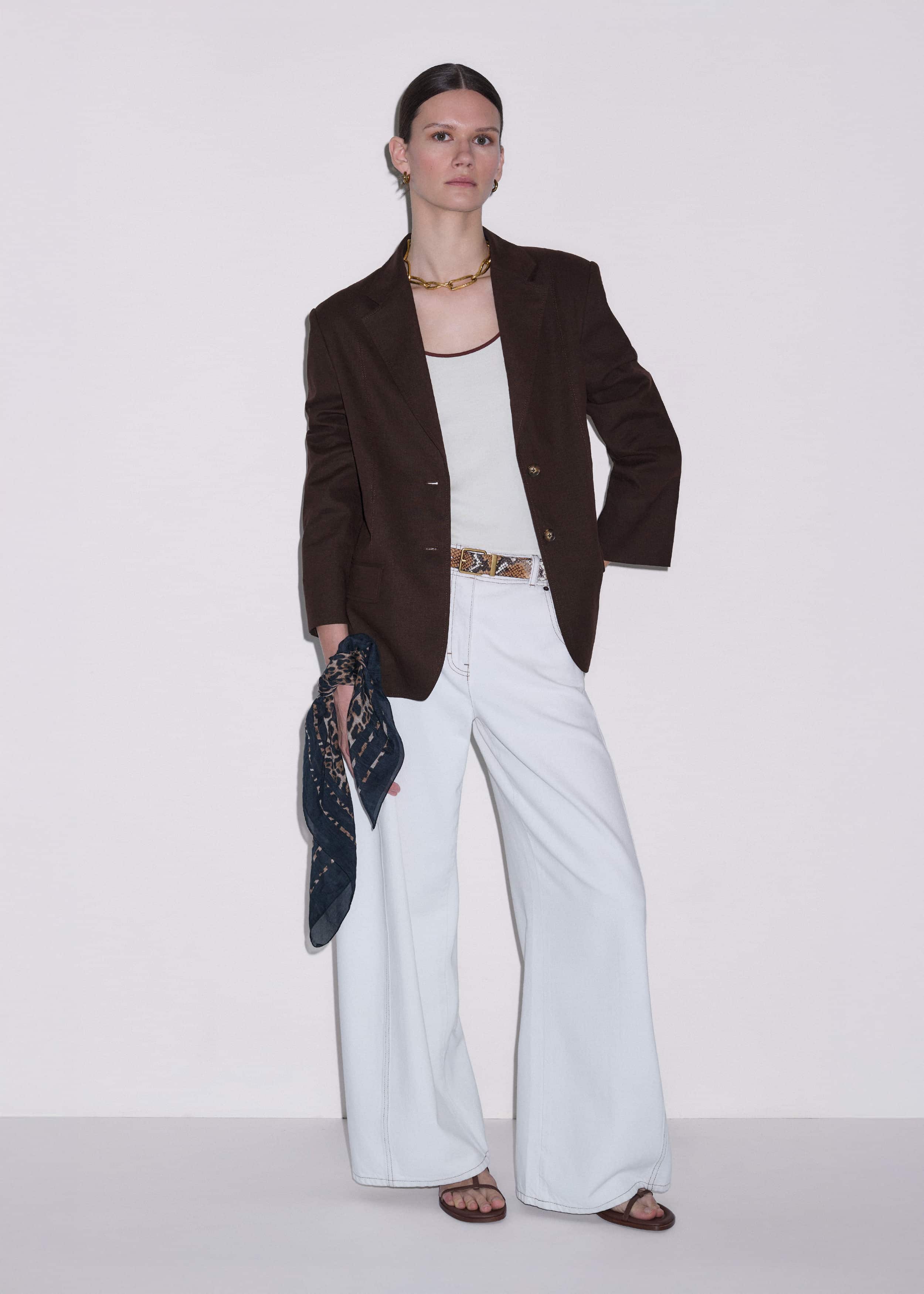 Brown Summer Oversized Blazer meandem