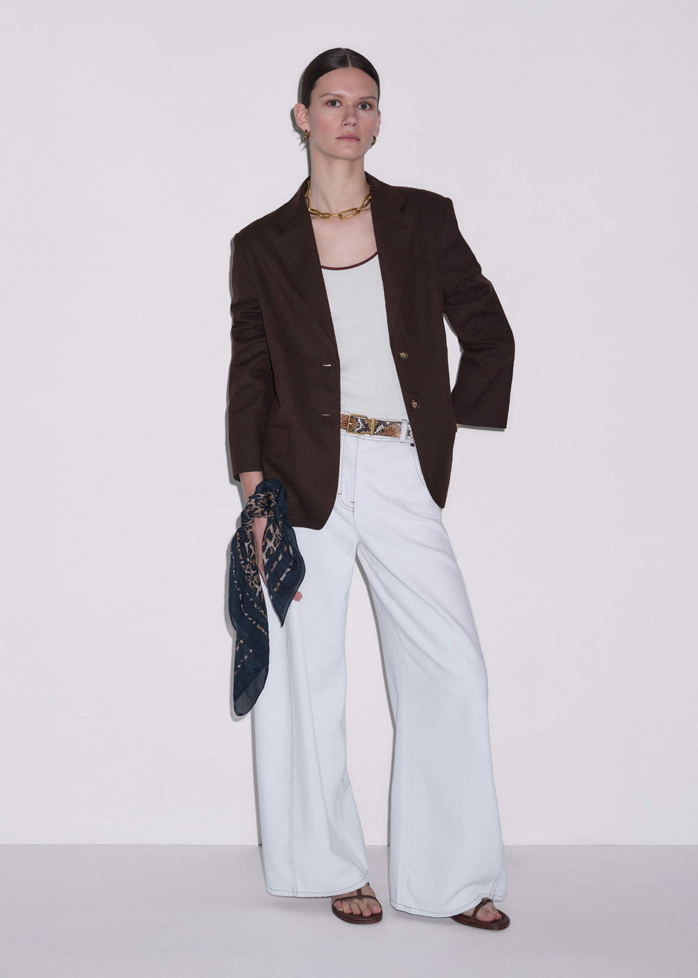 Brown Summer Oversized Blazer meandem