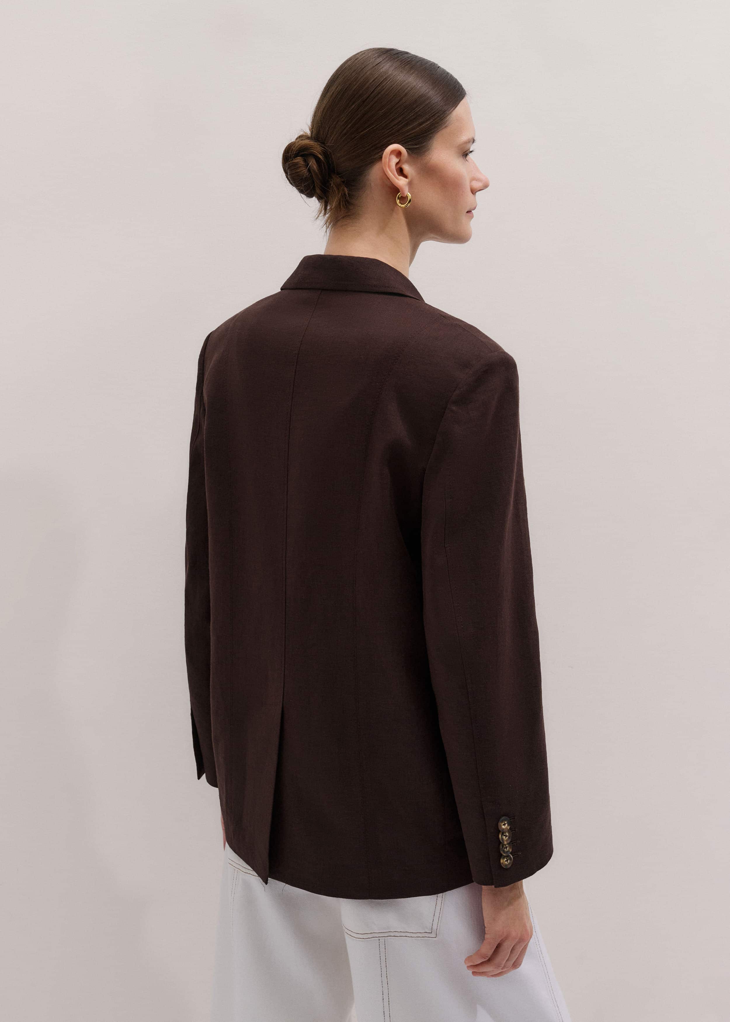 Brown Summer Oversized Blazer meandem