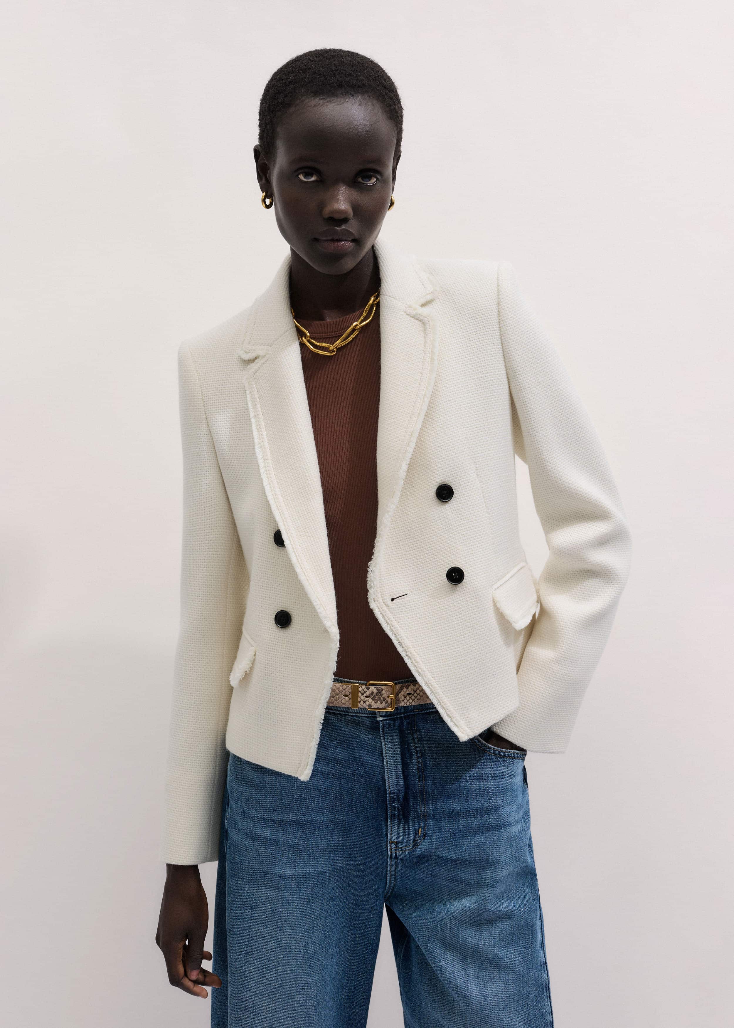 Ivory AM-PM Fitted Blazer meandem