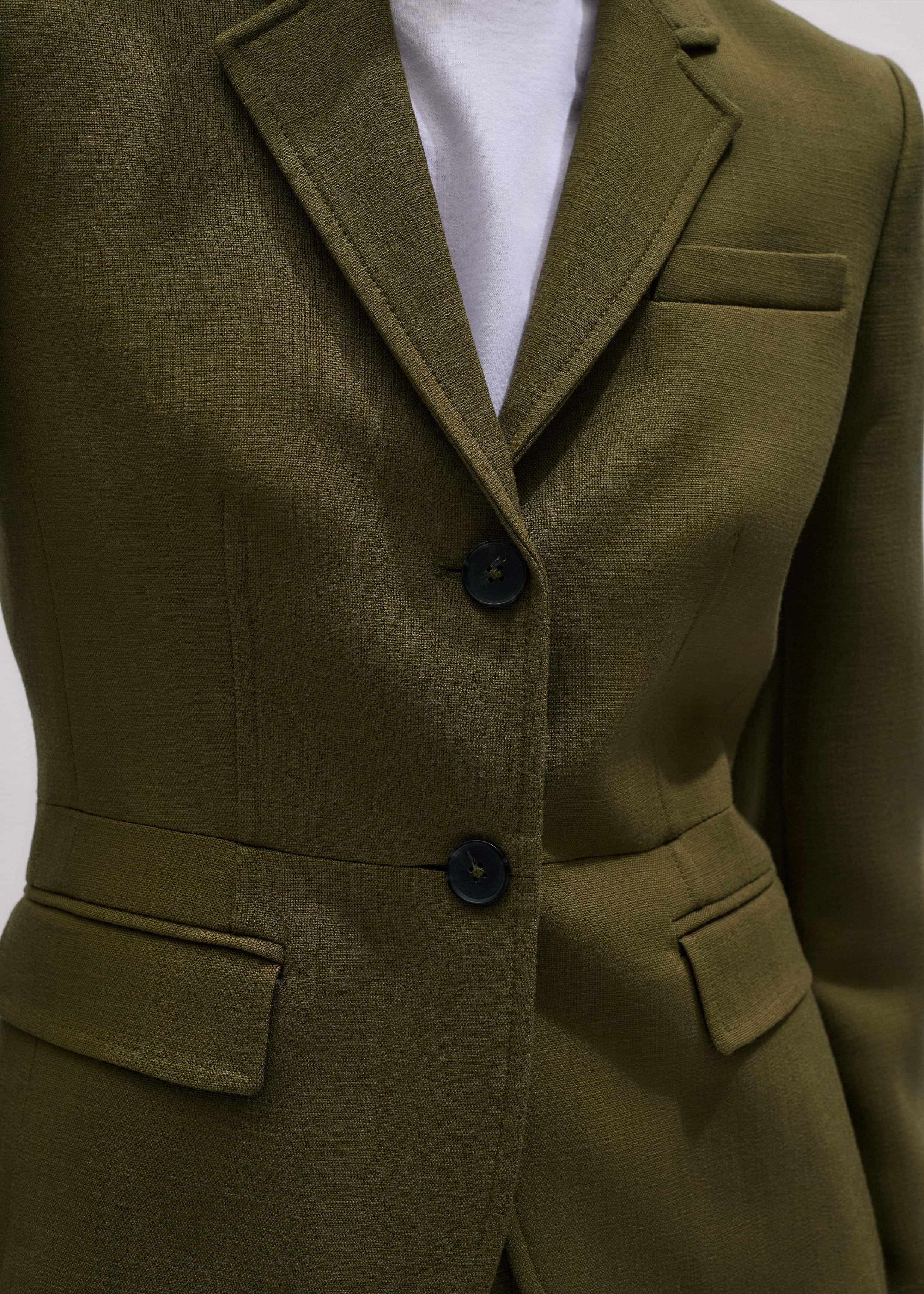 Olive Green Soft Sculpt Jacket meandem
