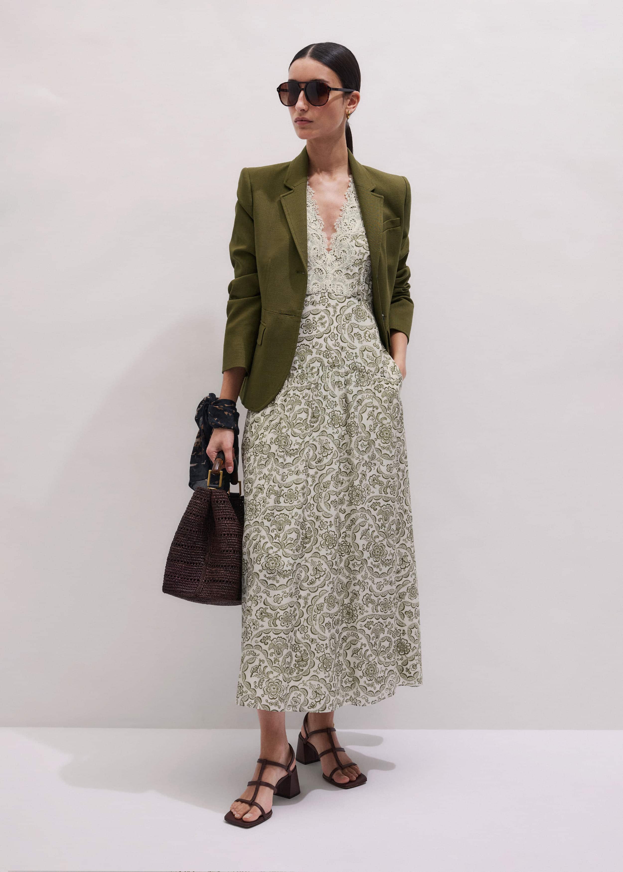 Olive Green Soft Sculpt Jacket meandem