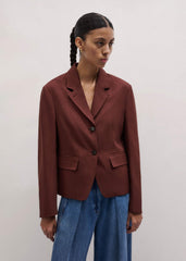 Cinnamon Brown Oversized Short Blazer meandem
