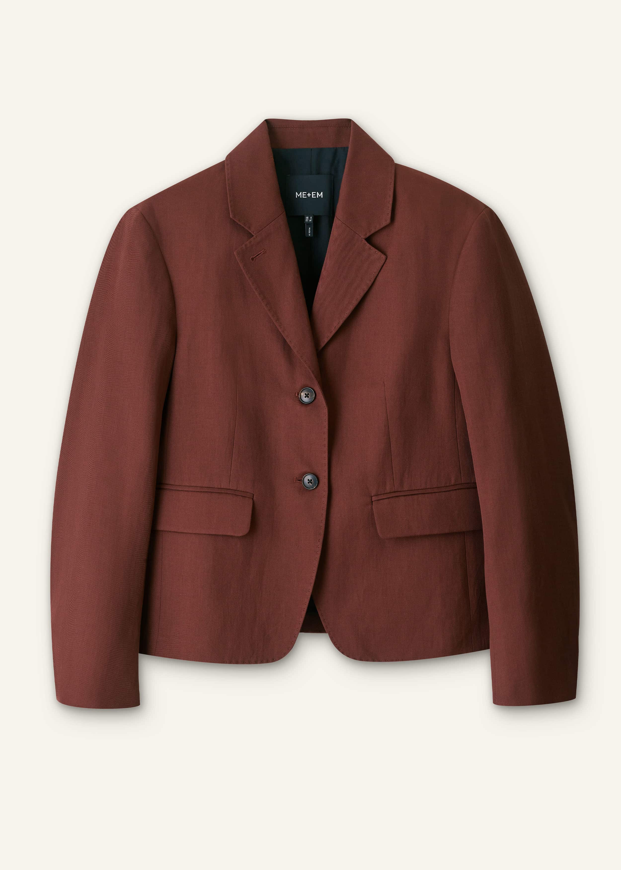 Cinnamon Brown Oversized Short Blazer meandem