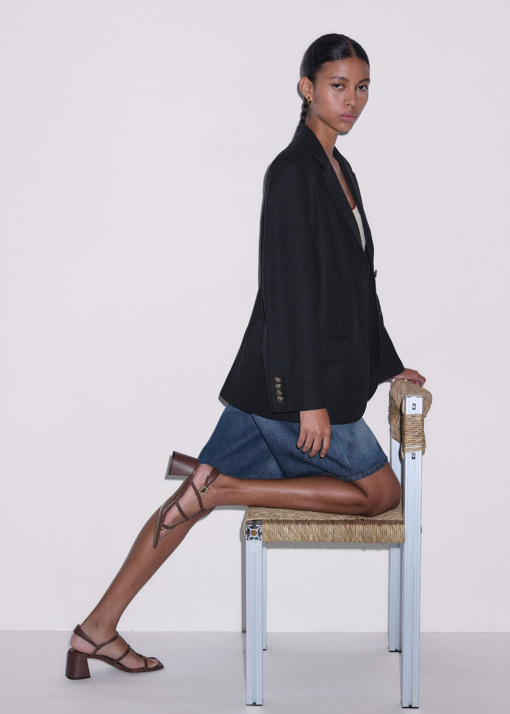 Black Summer Oversized Blazer meandem